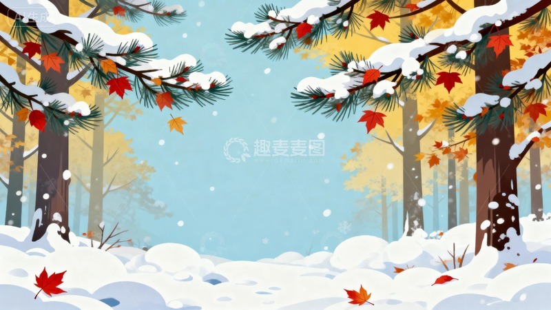 高清大图下载【趣麦麦图】冬季大雪背景70