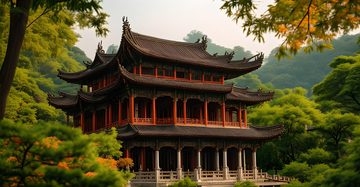 古风山林寺庙建筑艺术