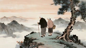 重阳节水墨背景