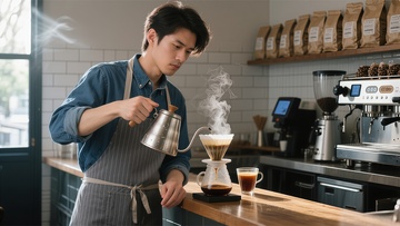 咖啡店手冲咖啡制作过程商业摄影