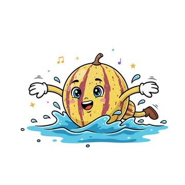 8人参果卡通漫画