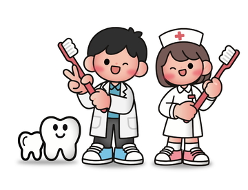 卡通医生教刷牙