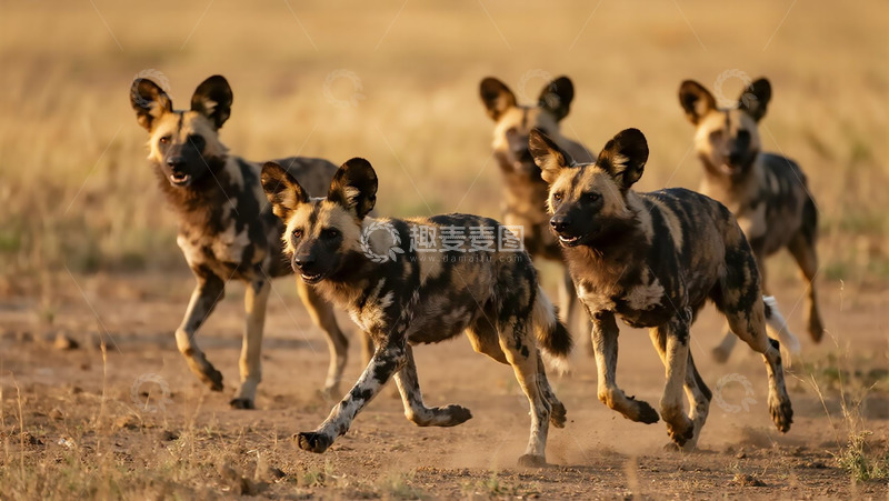 高清大图下载【趣麦麦图】生物百科凶兽之鬣狗群