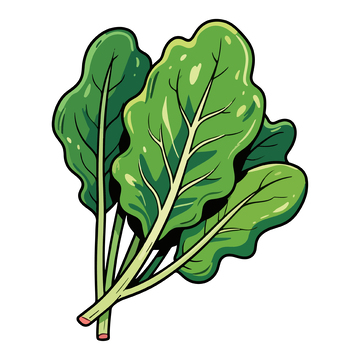卡通风绿色蔬菜插画