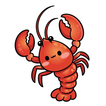 卡通可爱龙虾插画素材