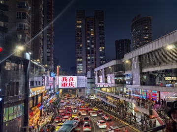 都市夜景车流繁华