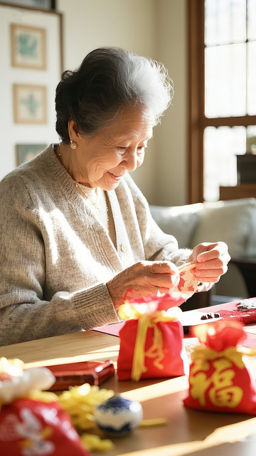 重阳节老人手工福袋2