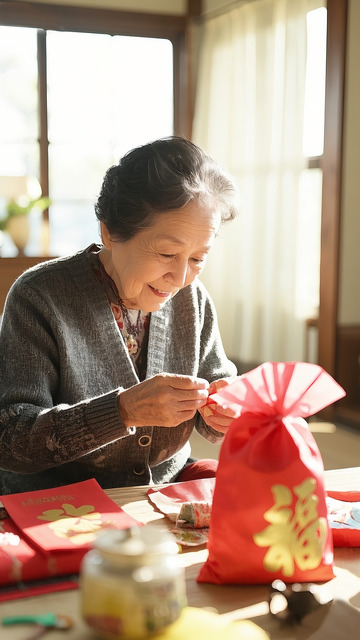 重阳节老人手工福袋