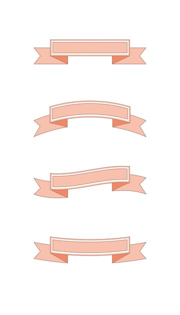 免扣矢量素材粉色丝带标签设计