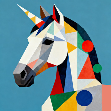 色块简约抽象几何马年新年马元素2