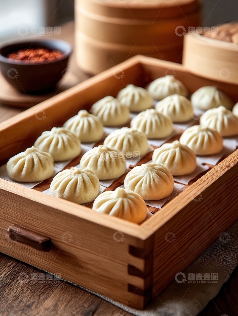 高清大图下载【趣麦麦图】包子  浑圆  浓郁