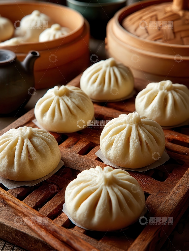 高清大图下载【趣麦麦图】包子  丰足  褶花