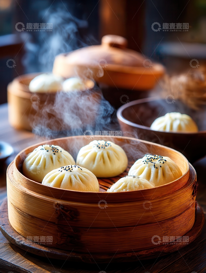 高清大图下载【趣麦麦图】包子  浑圆  暖心