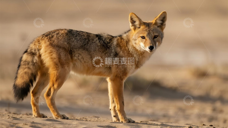 高清大图下载【趣麦麦图】生物百科凶兽之沙丘胡狼
