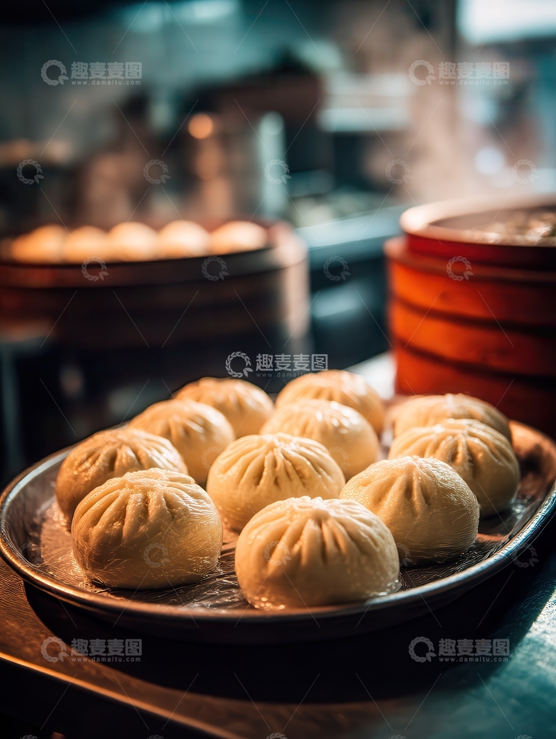 高清大图下载【趣麦麦图】包子  浑圆  筋道