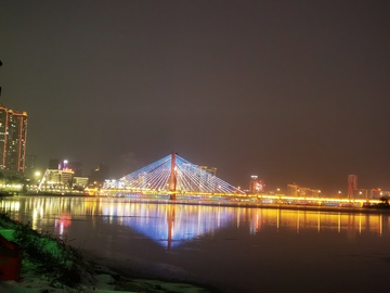 夜色桥梁城市风光摄影