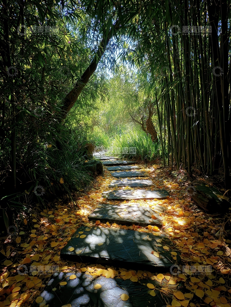 高清大图下载【趣麦麦图】林间  幽篁  疏密