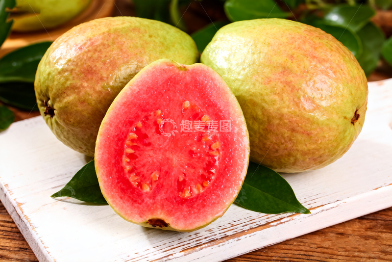 高清大图下载【趣麦麦图】芭乐红心番石榴鲜果展示