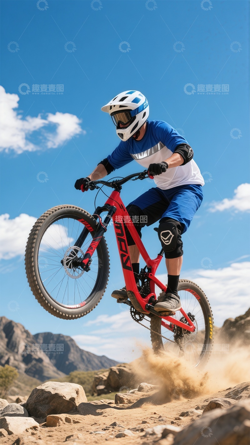 高清大图下载【趣麦麦图】山地车越野骑行运动摄影