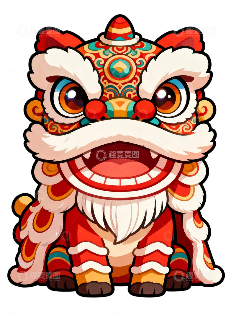 高清大图下载【趣麦麦图】中国传统文化醒狮5