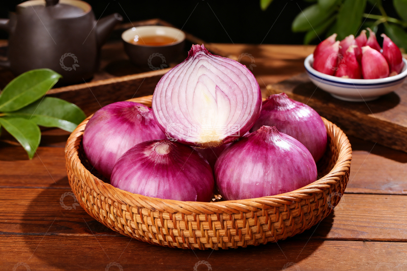 高清大图下载【趣麦麦图】新鲜红皮洋葱
