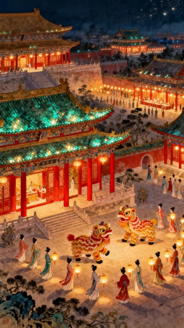 国画工笔画节日背景8