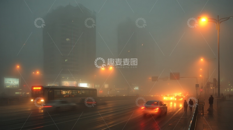高清大图下载【趣麦麦图】雾霾  灰蒙  弥散  