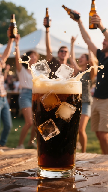 夏日欢庆冰饮聚会摄影