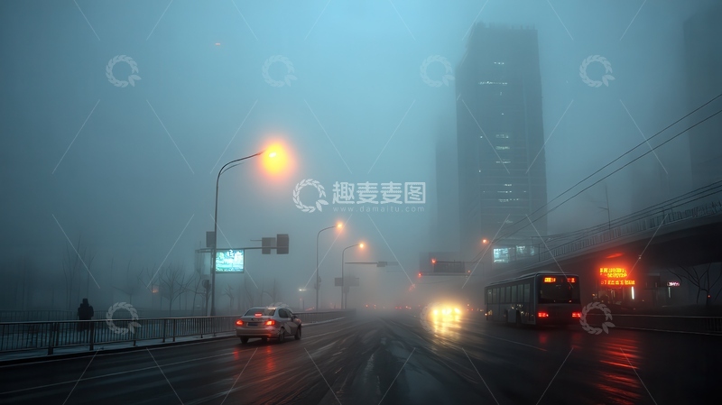 高清大图下载【趣麦麦图】雾霾  灰蒙  阴沉