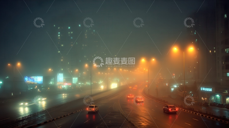 高清大图下载【趣麦麦图】雾霾  灰蒙  失焦  