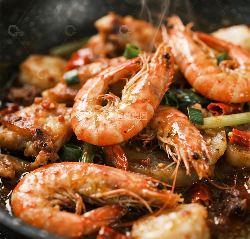 高清大图下载【趣麦麦图】香辣虾美食摄影图片
