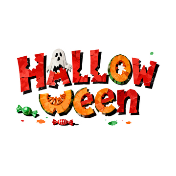 万圣节节日字体糖果图案