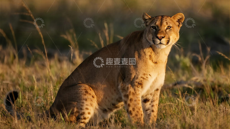 高清大图下载【趣麦麦图】生物百科凶兽之母狮