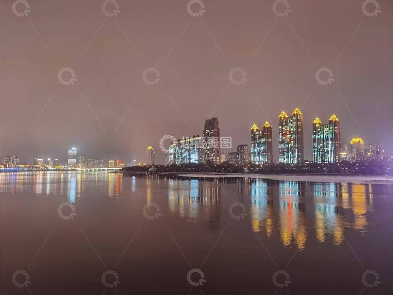 高清大图下载【趣麦麦图】城市夜景倒影风光摄影