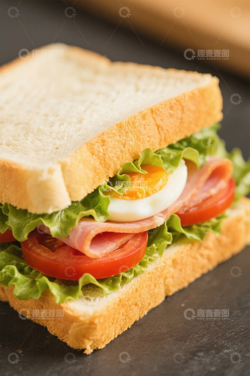 高清大图下载【趣麦麦图】三明治美食特写摄影图片