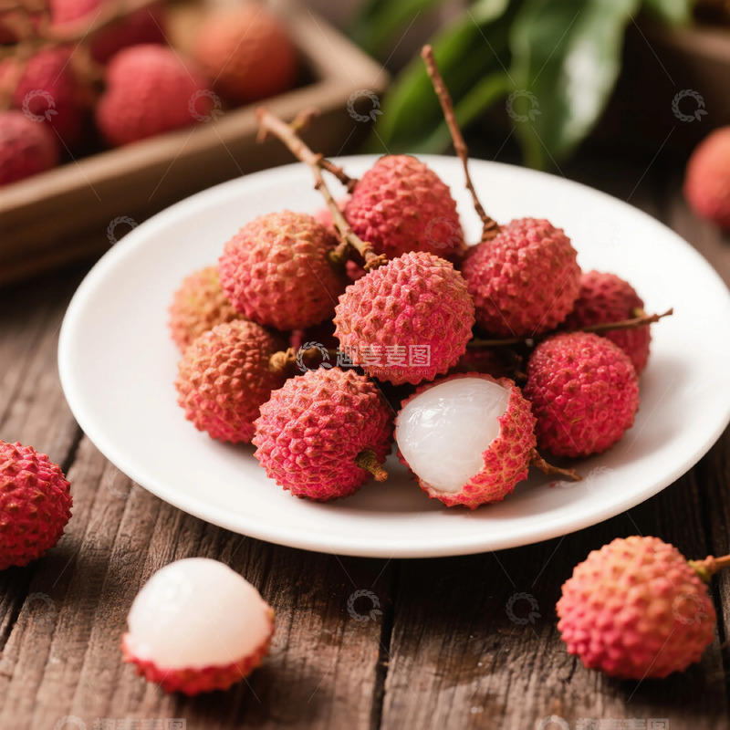 高清大图下载【趣麦麦图】清新自然荔枝特写摄影图