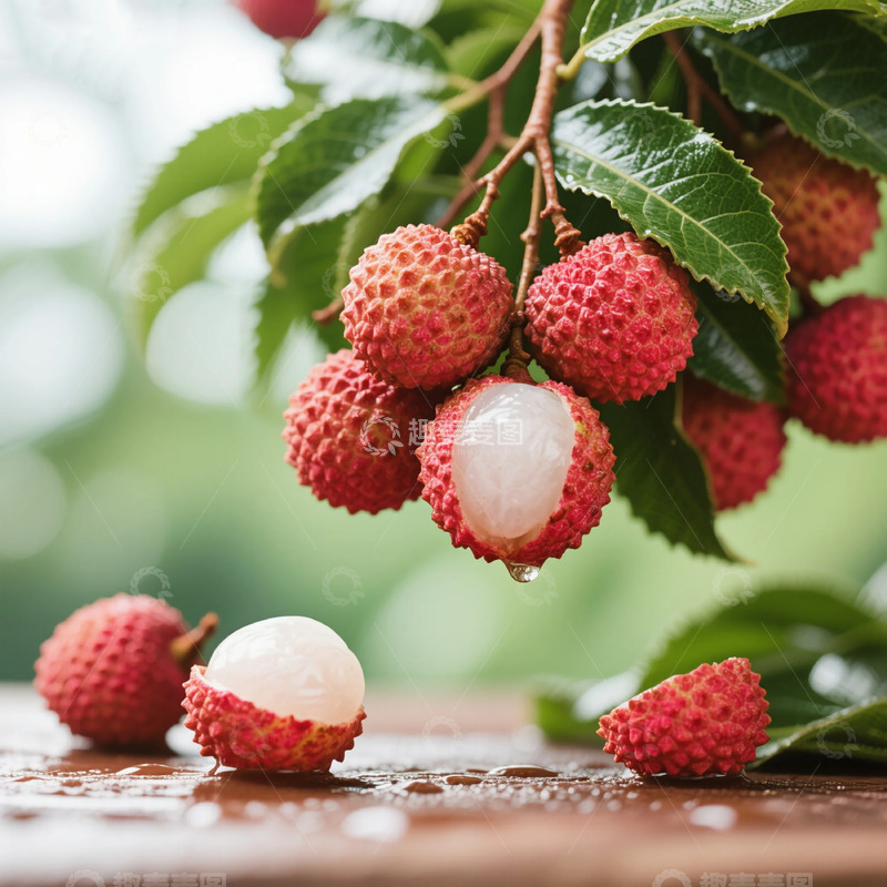 高清大图下载【趣麦麦图】新鲜荔枝特写水果摄影