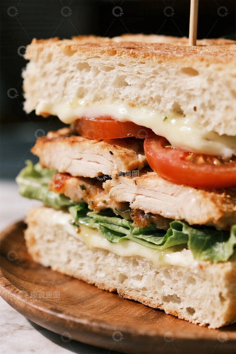 高清大图下载【趣麦麦图】美味三明治特写摄影