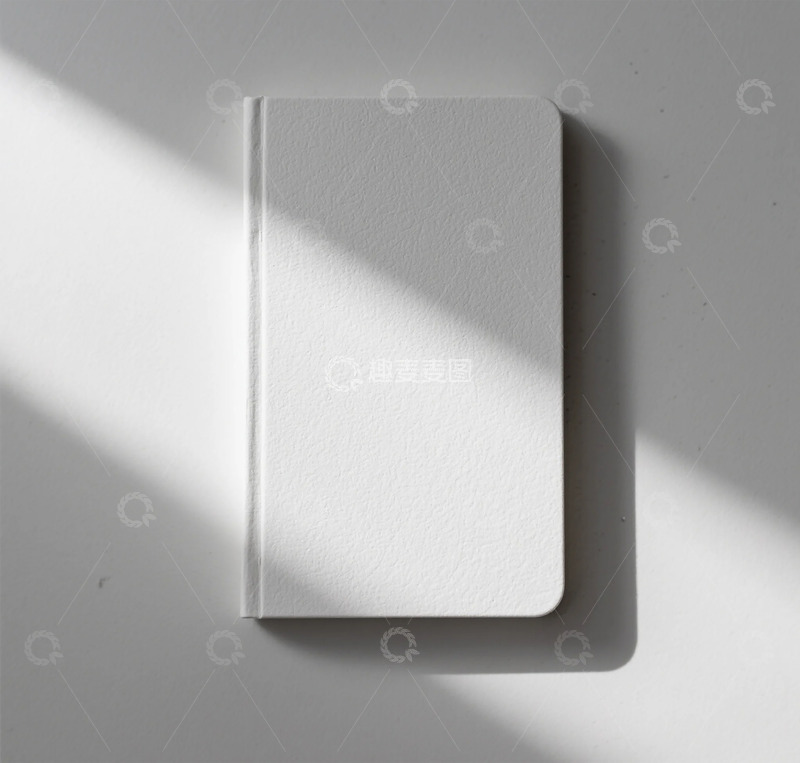 高清大图下载【趣麦麦图】极简风格白色笔记本光影效果
