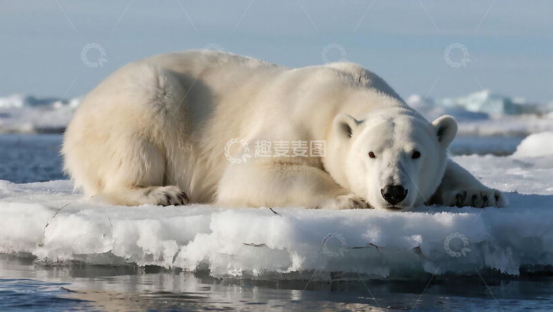 高清大图下载【趣麦麦图】生物百科凶兽之冰面北极熊
