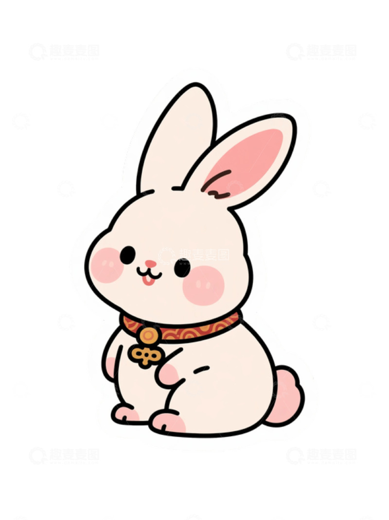 高清大图下载【趣麦麦图】可爱兔子卡通插画设计素材