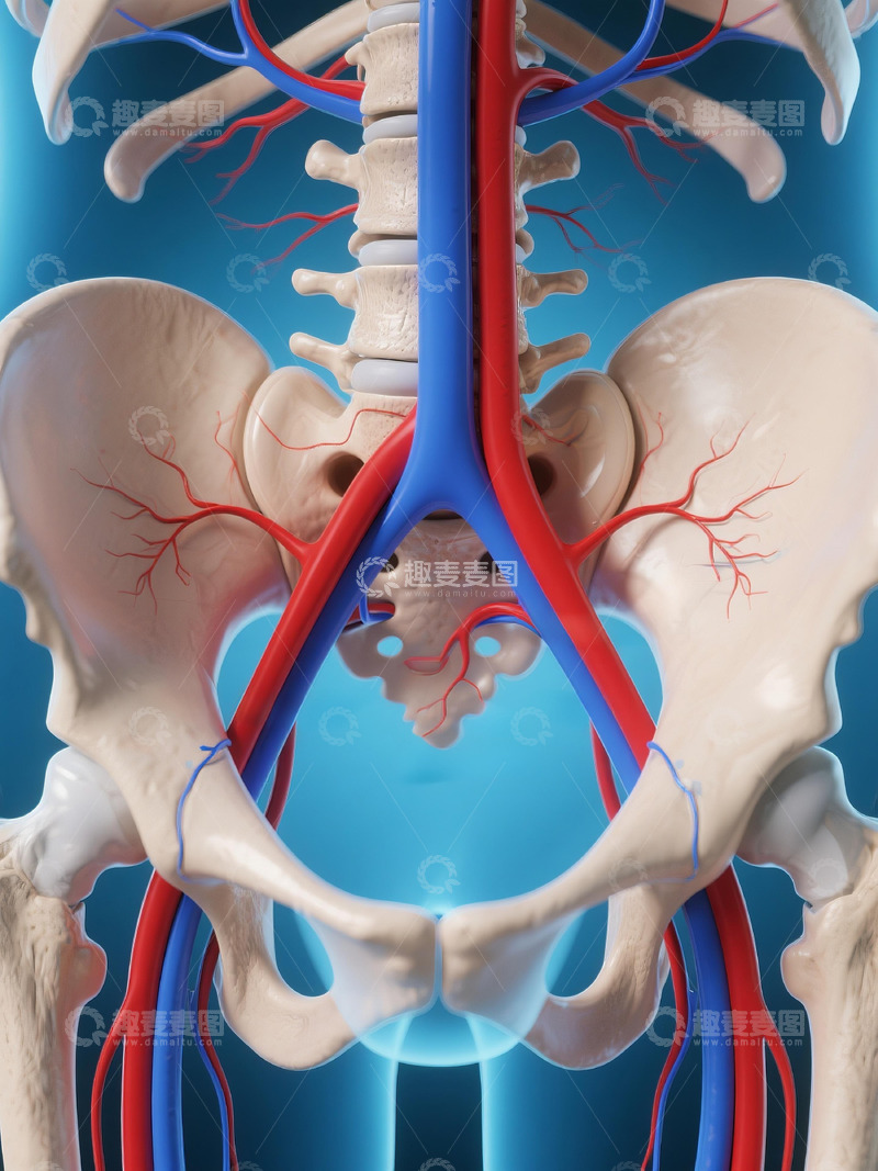 高清大图下载【趣麦麦图】人体骨骼与血管解剖图