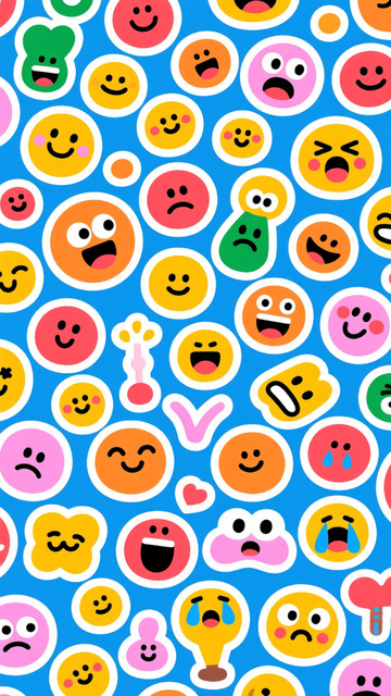 多彩表情卡通壁纸