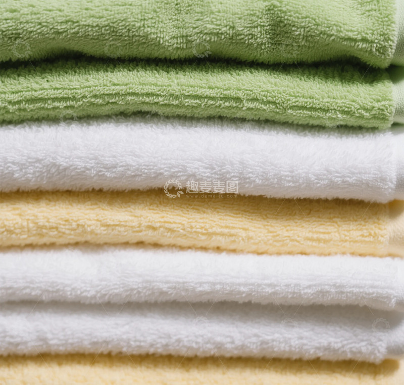 高清大图下载【趣麦麦图】色彩鲜艳毛巾堆叠摄影