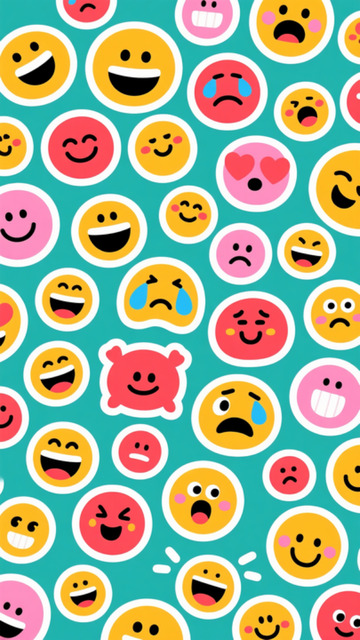 卡通表情背景设计图案