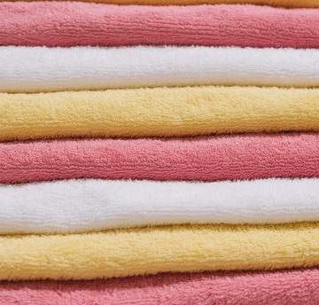 彩色毛巾整齐排列