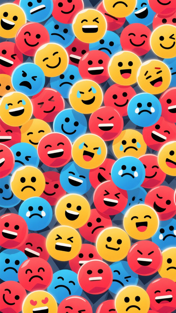 多彩表情符号背景设计
