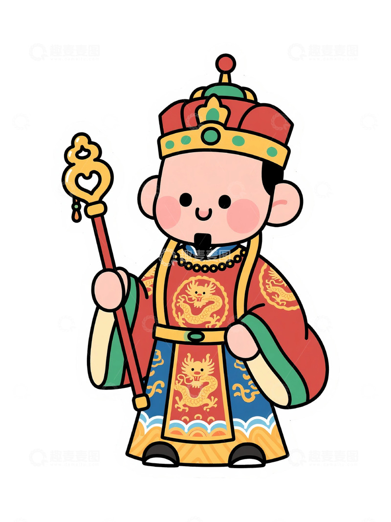 高清大图下载【趣麦麦图】-卡通猪神仙插画设计素材