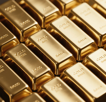 金光闪闪金条特写摄影