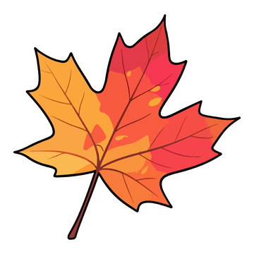 秋叶卡通插画元素